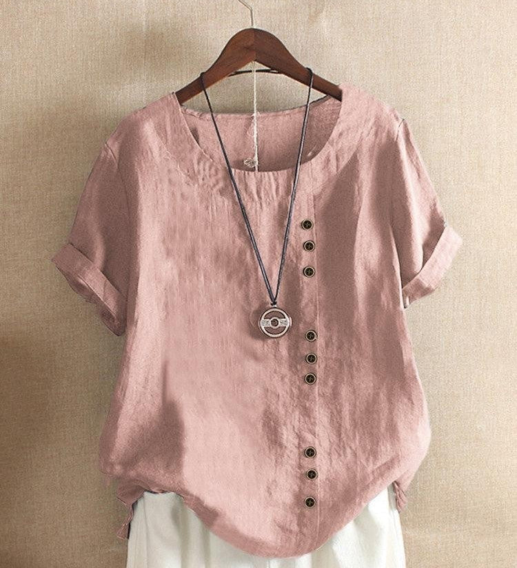 Baumwollbluse mit Knöpfen – Produktansicht 4