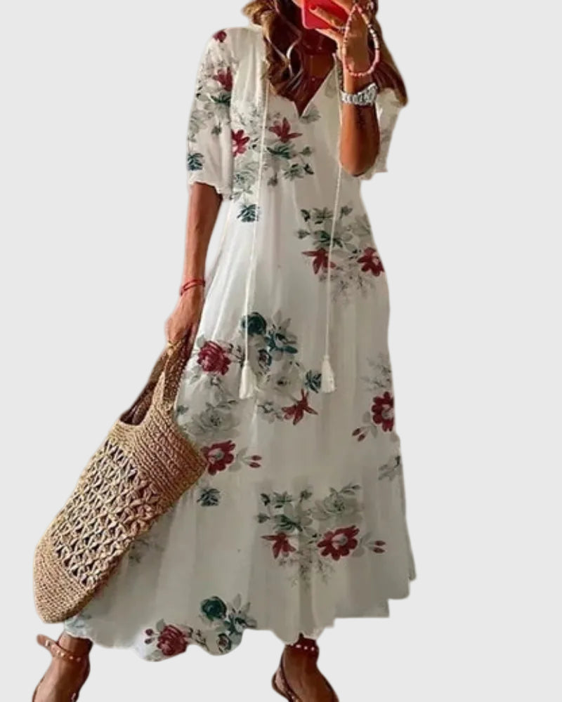 Bequemes Vintage-Boho-Maxikleid für den Sommer – Produktansicht 7