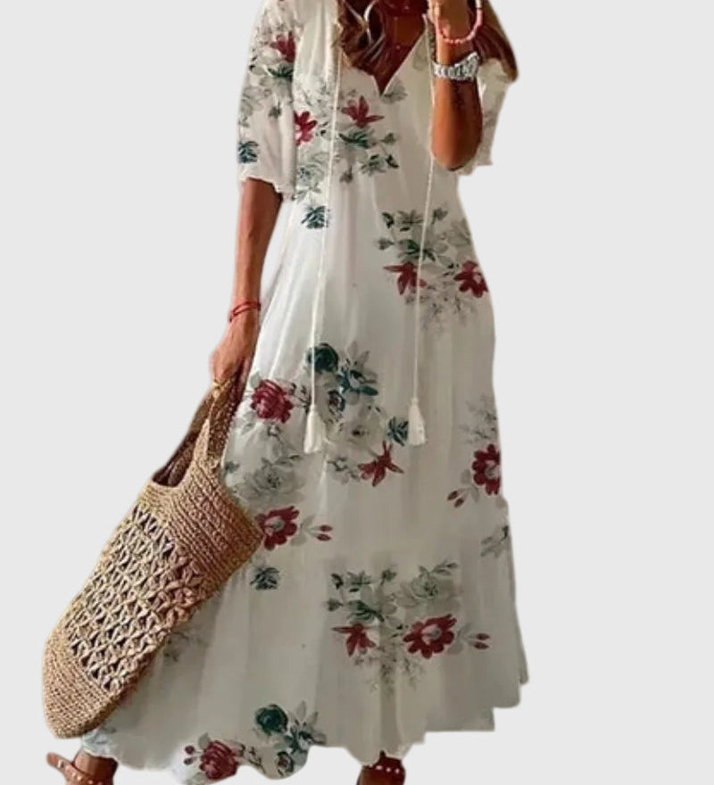 Bequemes Vintage-Boho-Maxikleid für den Sommer – Produktansicht 7