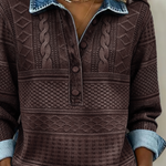 Hemd mit Denim-Effekt und Stricktextur – Produktansicht 10