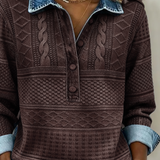Hemd mit Denim-Effekt und Stricktextur – Produktansicht 10