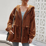 Dicke Oversize-Fleecejacke mit Kapuze – Produktansicht 1