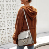 Dicke Oversize-Fleecejacke mit Kapuze – Produktansicht 3