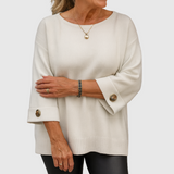 Weicher Pullover mit Halbarm und Rundhalsausschnitt – Produktansicht 1