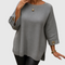 Weicher Pullover mit Halbarm und Rundhalsausschnitt – Produktansicht 2