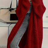Offener Oversize-Cardigan aus langem Kuschelstrick – Produktansicht 5