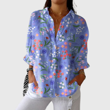 Farbenfrohe Druckbluse aus leichtem Material – Produktansicht 1