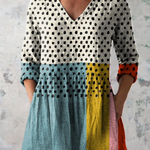 Weit fallende Longbluse mit auffälligem Dessin – Produktansicht 2