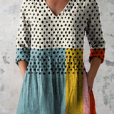 Weit fallende Longbluse mit auffälligem Dessin – Produktansicht 2