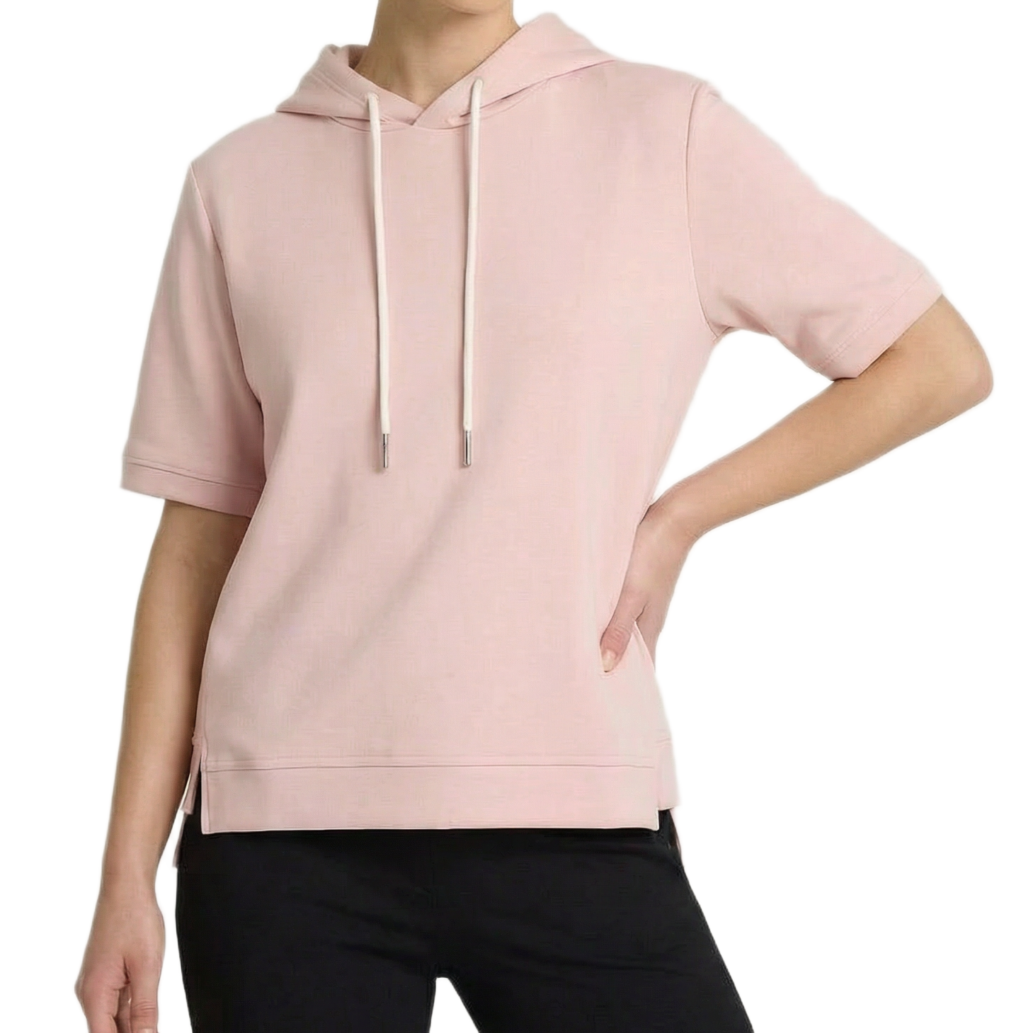 Leichtes Kapuzenshirt mit kurzen Ärmeln – Produktansicht 1