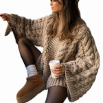 Warmer Strickpullover aus dicker Maschenware – Produktansicht 1