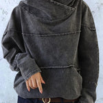 Kapuzensweatshirt in verwaschener Denim-Optik – Produktansicht 5