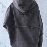 Kapuzensweatshirt in verwaschener Denim-Optik – Produktansicht 3