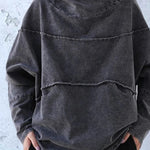 Kapuzensweatshirt in verwaschener Denim-Optik – Produktansicht 4
