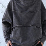 Kapuzensweatshirt in verwaschener Denim-Optik – Produktansicht 4