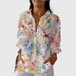 Blumige Bluse mit farbstarkem Druck – Produktansicht 1