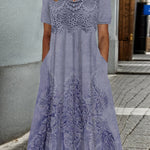 Elegantes Midikleid mit floralem Muster – Produktansicht 4