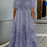 Elegantes Midikleid mit floralem Muster – Produktansicht 4