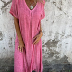 Bequemes Maxikleid mit floralem Muster – Produktansicht 6