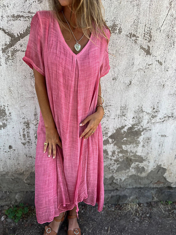 Bequemes Maxikleid mit floralem Muster – Produktansicht 6