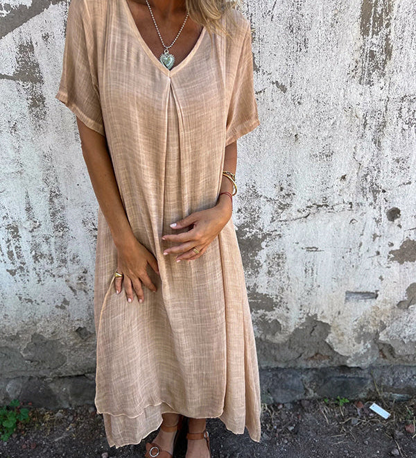 Bequemes Maxikleid mit floralem Muster – Produktansicht 10