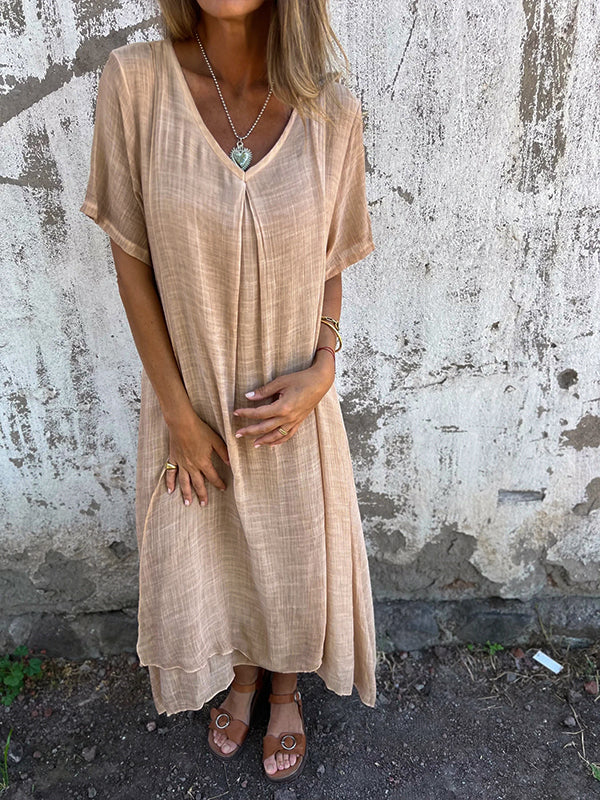 Bequemes Maxikleid mit floralem Muster – Produktansicht 10
