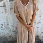 Bequemes Maxikleid mit floralem Muster – Produktansicht 11
