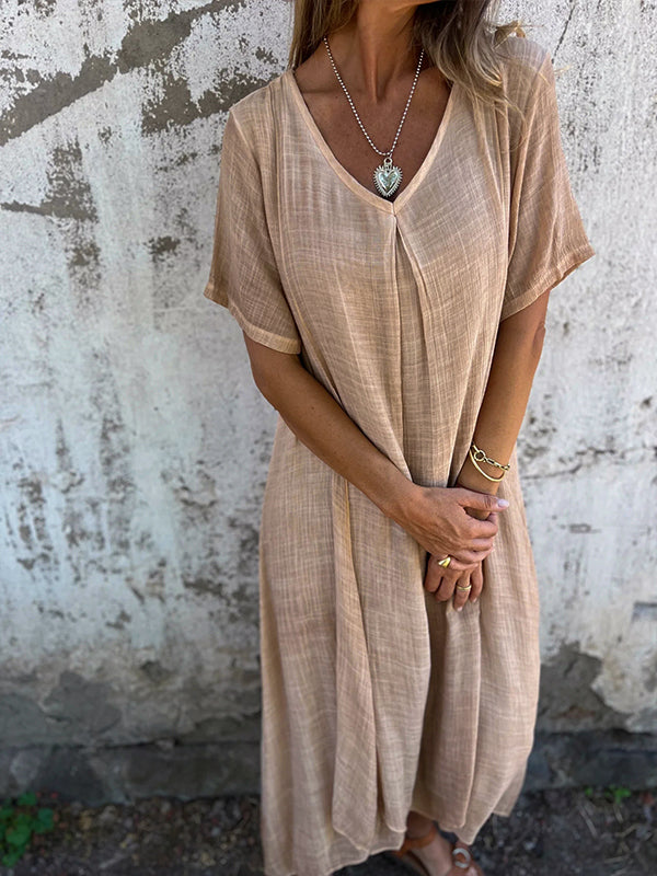Bequemes Maxikleid mit floralem Muster – Produktansicht 11