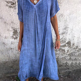 Bequemes Maxikleid mit floralem Muster – Produktansicht 1