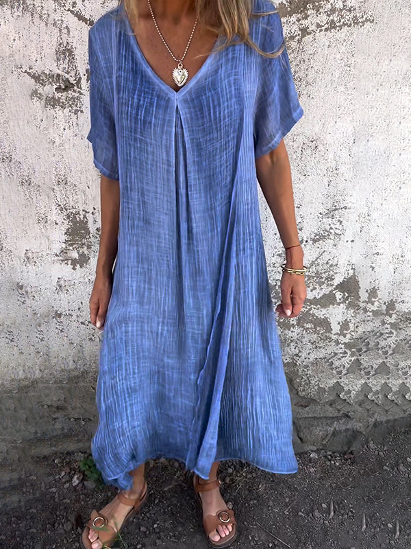 Bequemes Maxikleid mit floralem Muster – Produktansicht 1