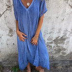 Bequemes Maxikleid mit floralem Muster – Produktansicht 2