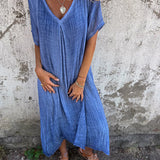 Bequemes Maxikleid mit floralem Muster – Produktansicht 2