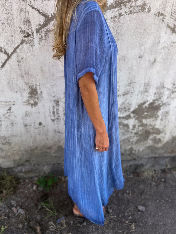 Bequemes Maxikleid mit floralem Muster – Produktansicht 4