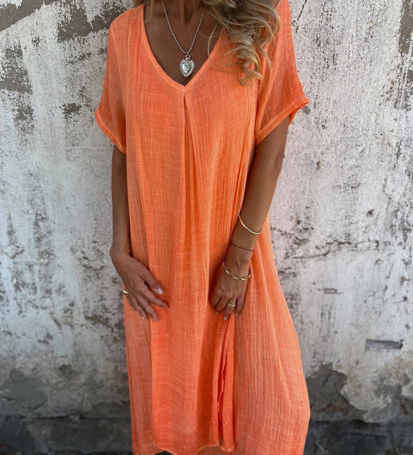 Bequemes Maxikleid mit floralem Muster – Produktansicht 7