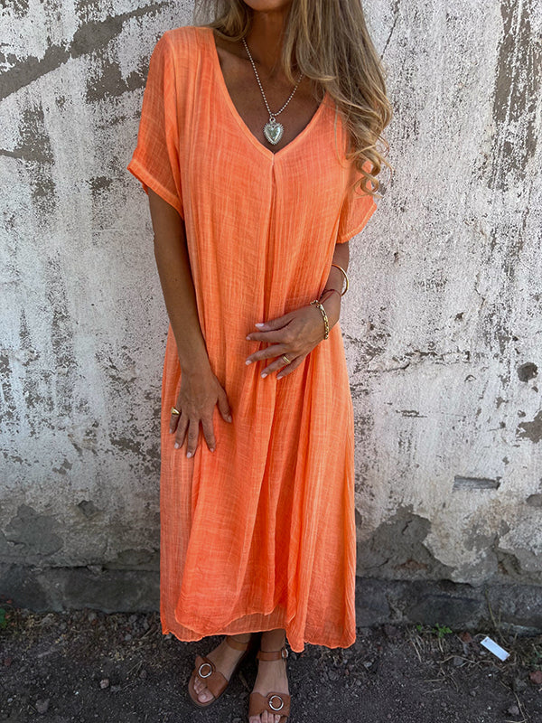 Bequemes Maxikleid mit floralem Muster – Produktansicht 9