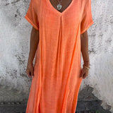 Bequemes Maxikleid mit floralem Muster – Produktansicht 8