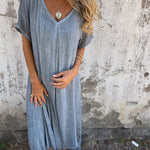 Bequemes Maxikleid mit floralem Muster – Produktansicht 12