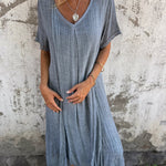 Bequemes Maxikleid mit floralem Muster – Produktansicht 13