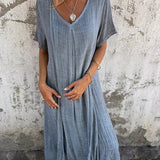 Bequemes Maxikleid mit floralem Muster – Produktansicht 13