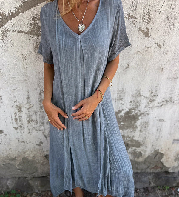 Bequemes Maxikleid mit floralem Muster – Produktansicht 13