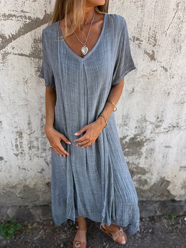 Bequemes Maxikleid mit floralem Muster – Produktansicht 13