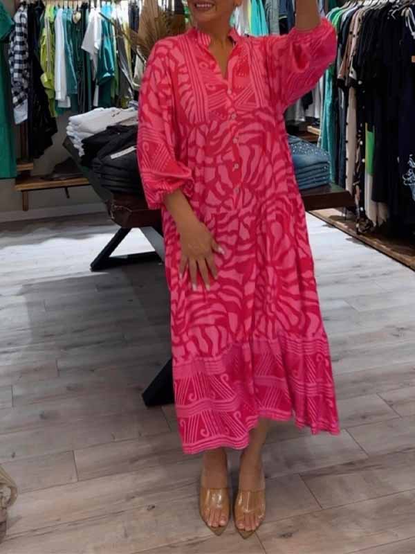 Bequemes Kleid mit lebendigem Print – Produktansicht 5