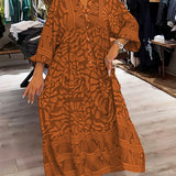Bequemes Kleid mit lebendigem Print – Produktansicht 6