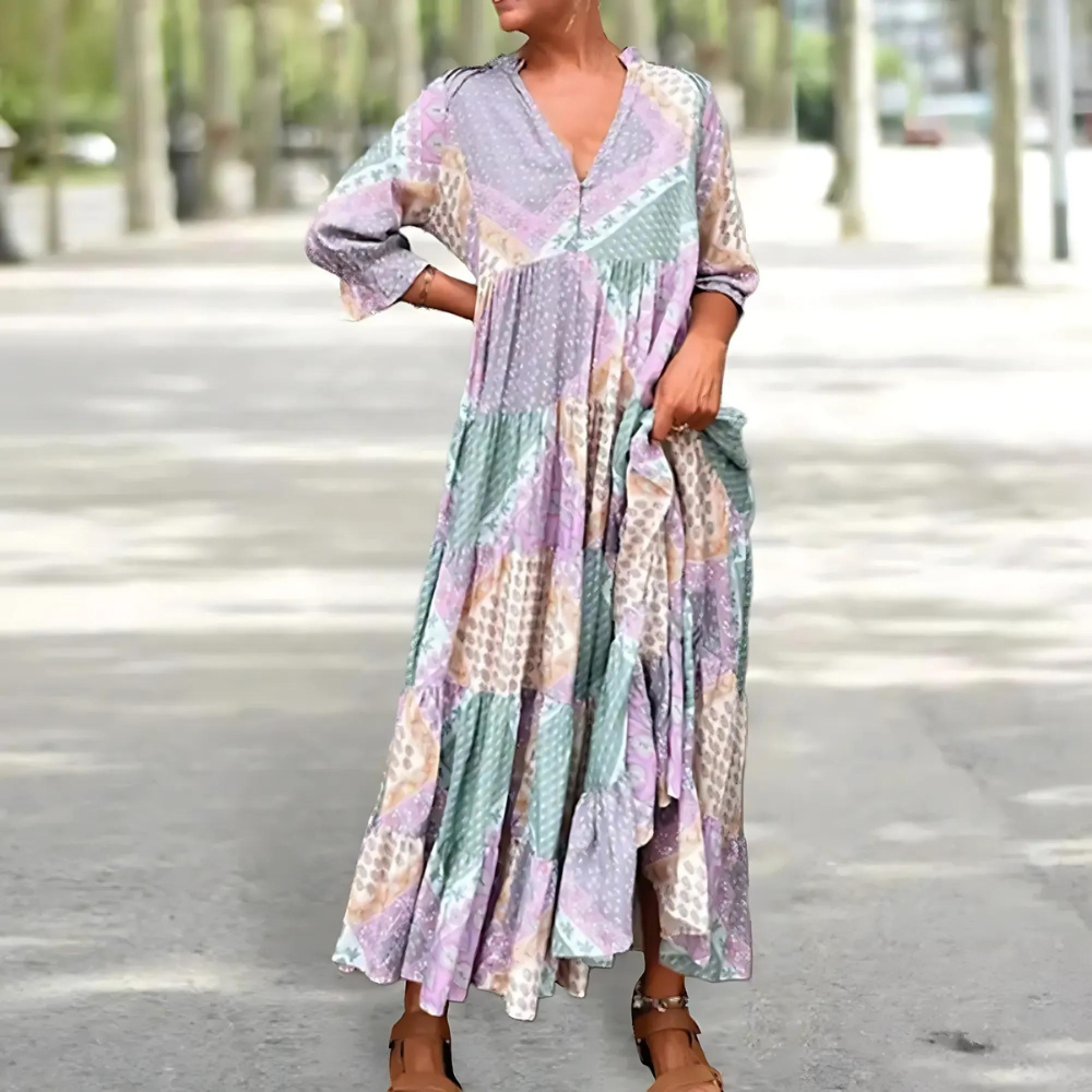 Elegantes Kleid mit floralem Druck – Produktansicht 1