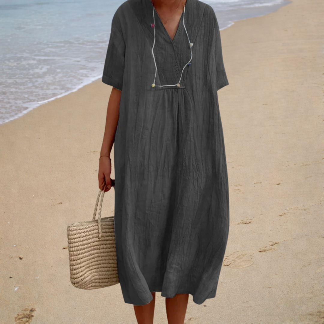Bequemes Sommerkleid aus leichtem Stoff – Produktansicht 2