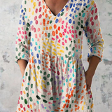 Lange Bluse mit auffälligem Muster – Produktansicht 2
