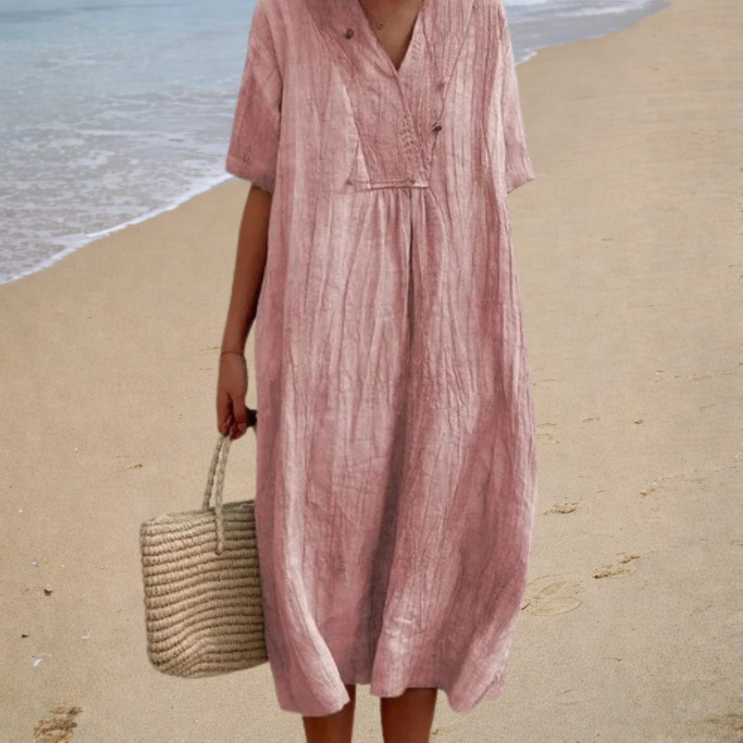 Bequemes Sommerkleid aus leichtem Stoff – Produktansicht 3