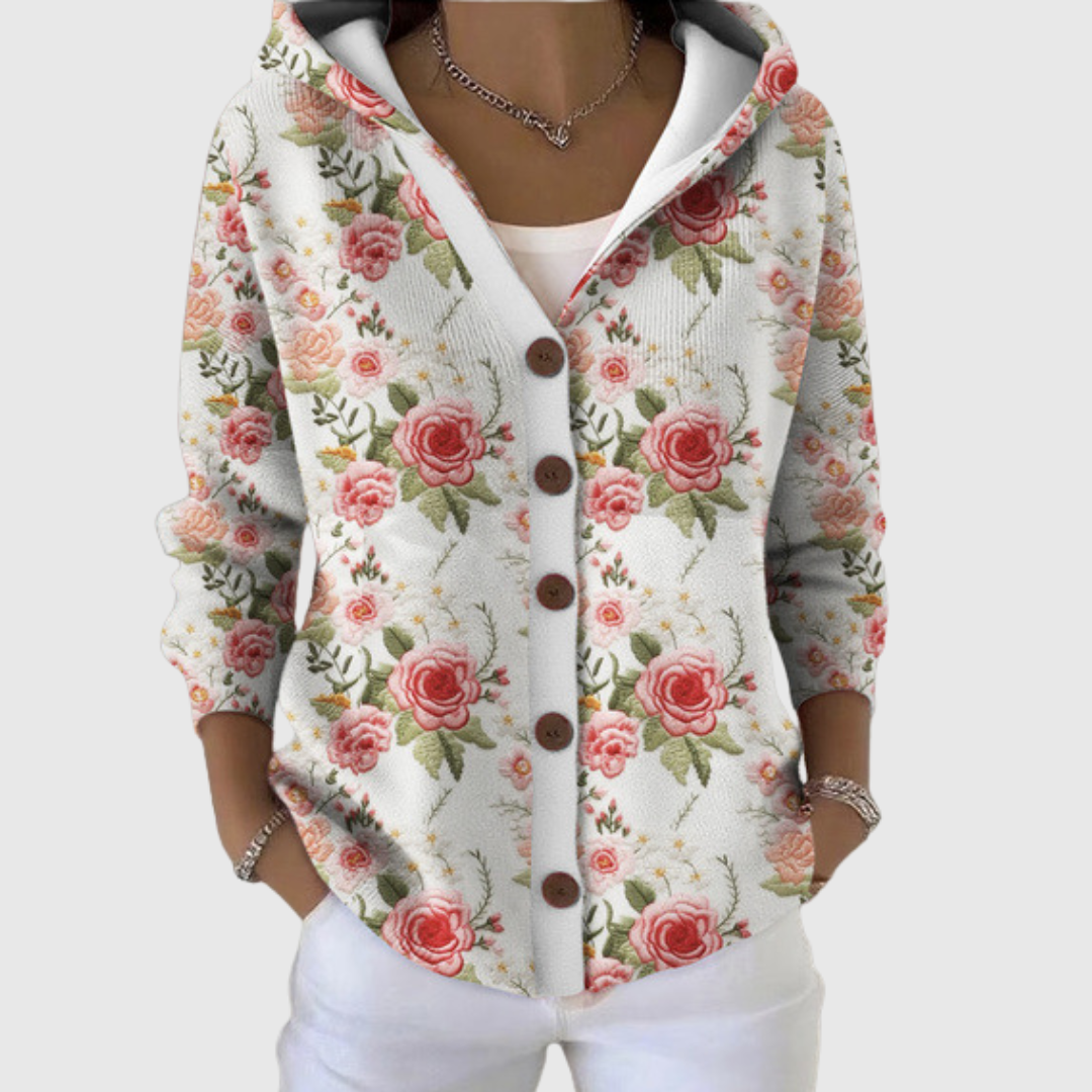 Weiche Kapuzen-Strickjacke für kühle Tage – Produktansicht 2