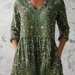 Lange Bluse mit ausdrucksstarkem Musterdruck – Produktansicht 2