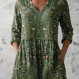 Lange Bluse mit ausdrucksstarkem Musterdruck – Produktansicht 2